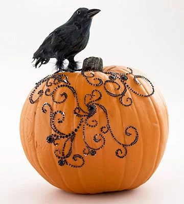 35 No-Carve Pumpkin Decorating Inspirations - Tipsaholic, #Halloween, #halloweenDIY, #pumpkin, #nocarvepumpkins