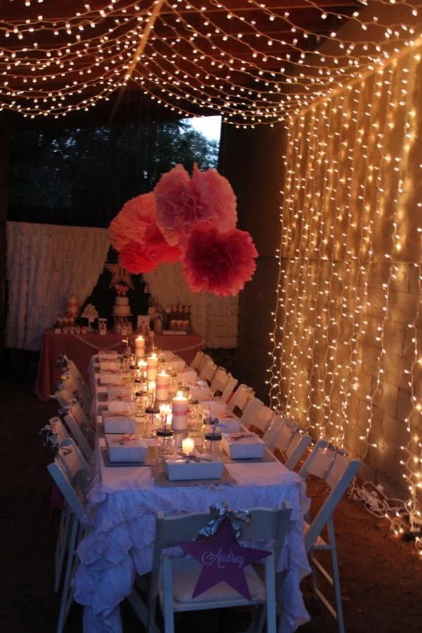 String lights are an inexpensive way to dress up so many areas in the home. Outdoor, indoor, dress them up and more. 36 Clever Ways to Use String Lights via Bekob.com