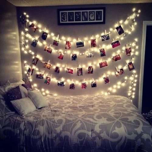 String lights are an inexpensive way to dress up so many areas in the home. Outdoor, indoor, dress them up and more. 36 Clever Ways to Use String Lights via Bekob.com