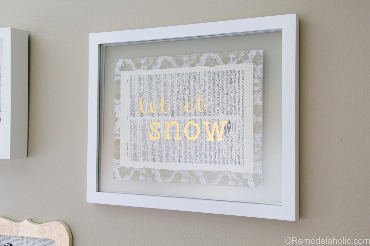 Let It Snow Handmade gold foil print + walkthrough