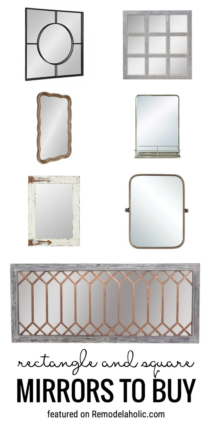 Decorate Your Home With Mirrors! Use Rectangle And Square Shaped Mirrors Above A Fireplace Or In A Bathroom. Rectangle And Square Mirrors To Buy Featured On Bekob.com
