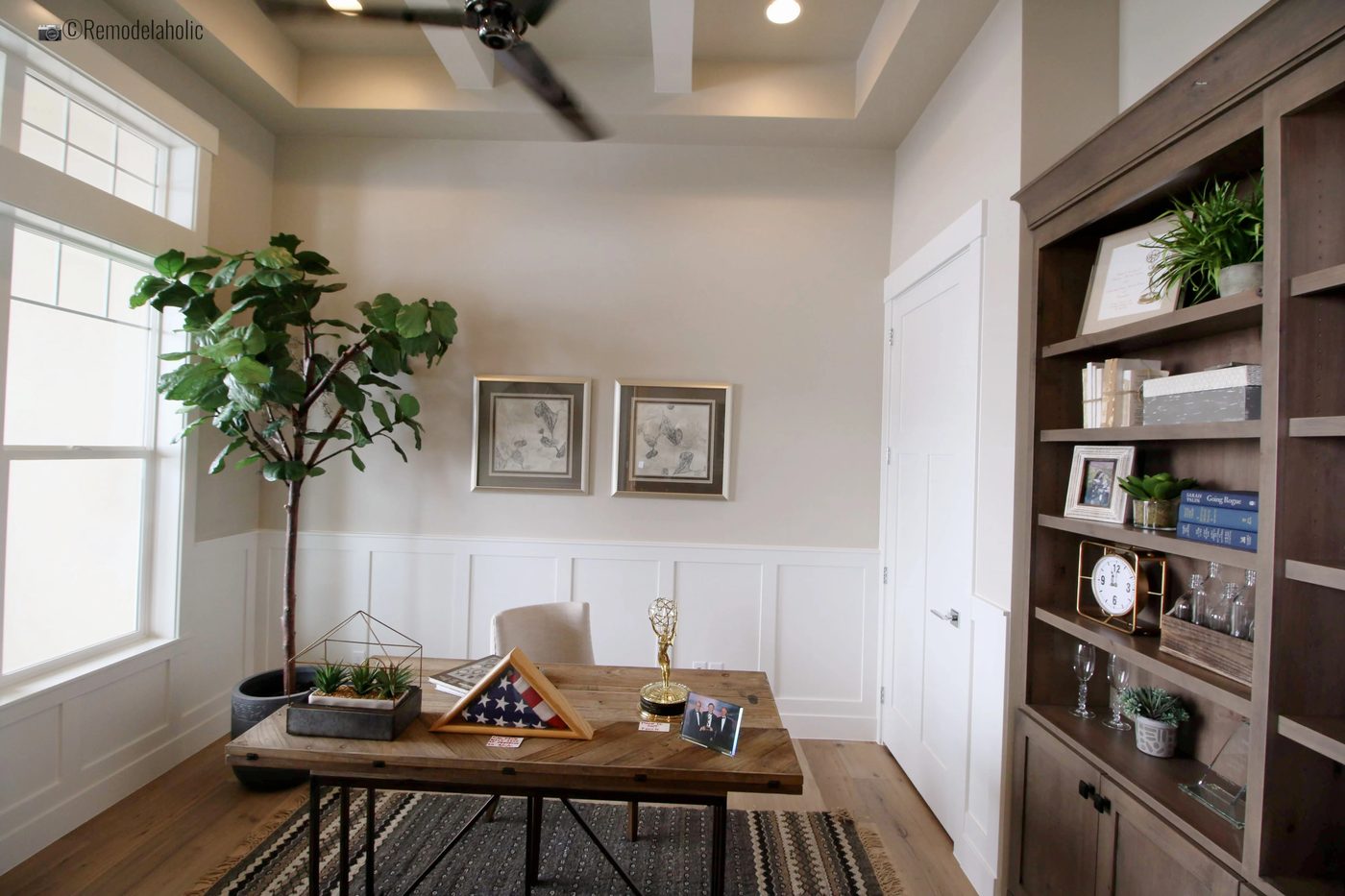 Waiscoting in home office, SPGH 2019 House 27 Slate Ridge Homes, Inc, Photo by Bekob