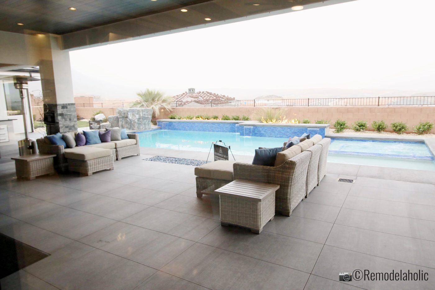 Add sectionals in any size to add comfy places to relax in the backyard. SGPH 2019 House 11 Anderson Custom Homes, Photo by Bekob