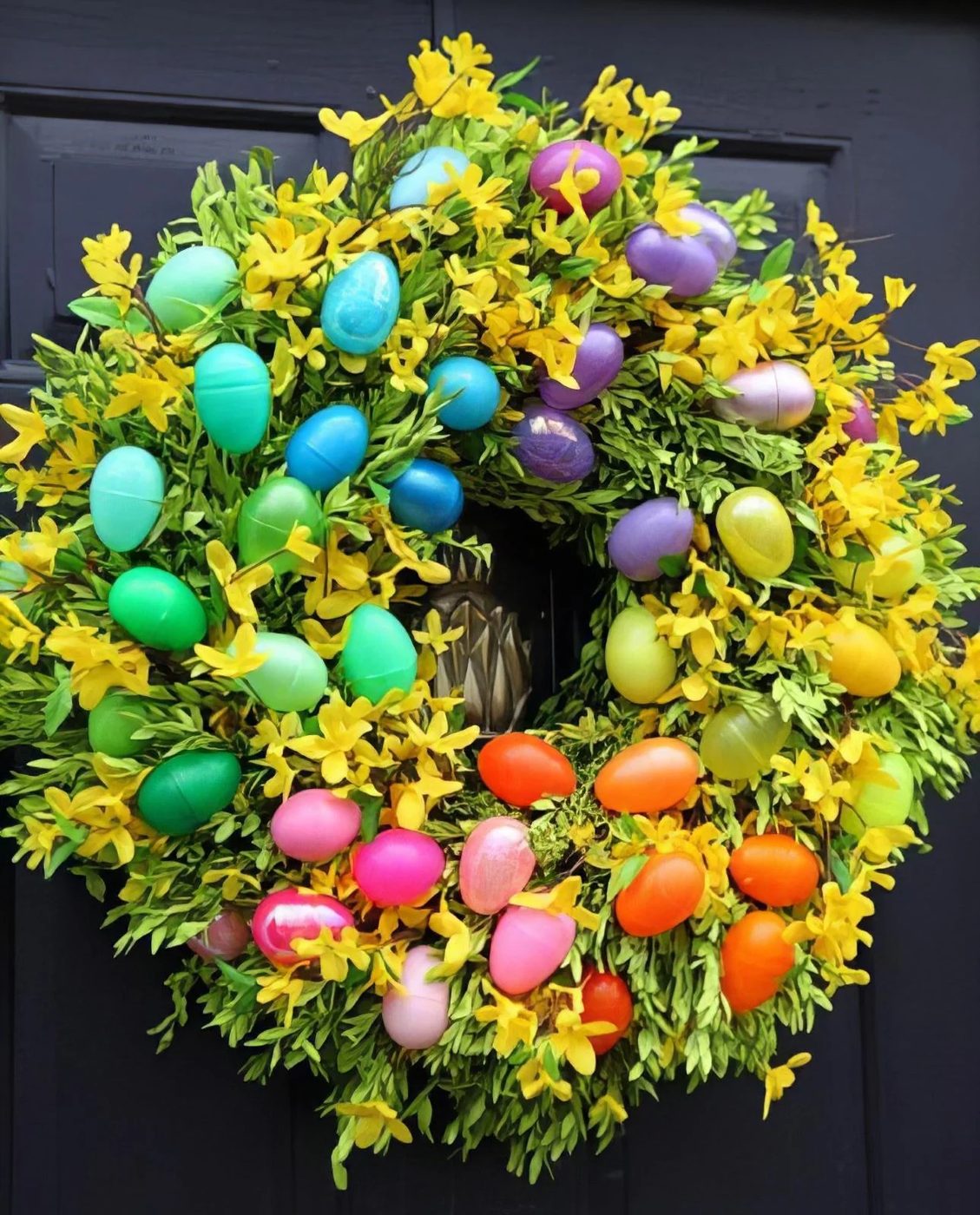 29 Rainbow Eggs Wreath 143656