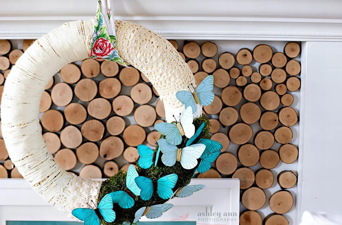 33 Lace And Butterfly Wreath 143601