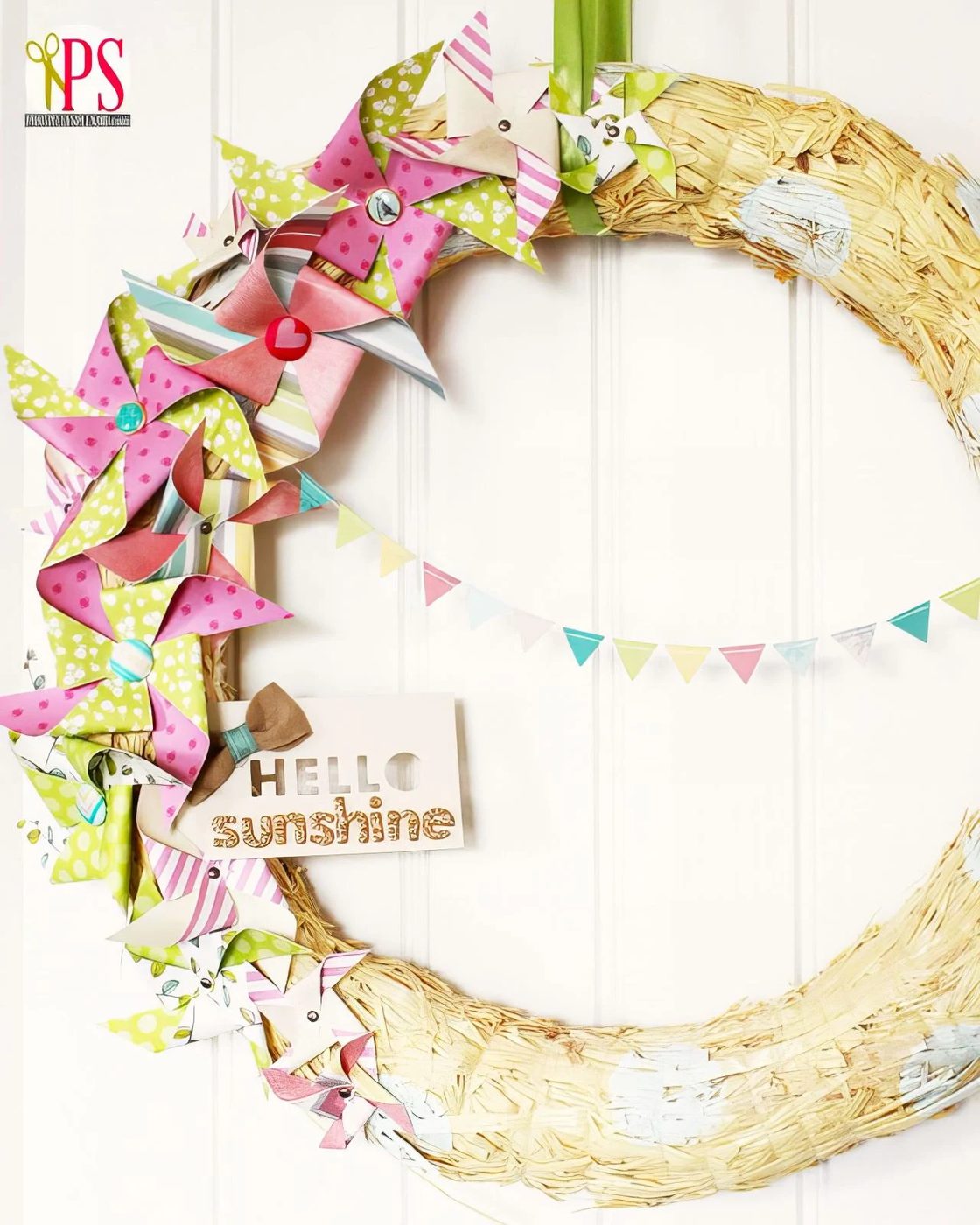37 Pinwheel Wreath For Outdorr Spring Decor Front Door 143701