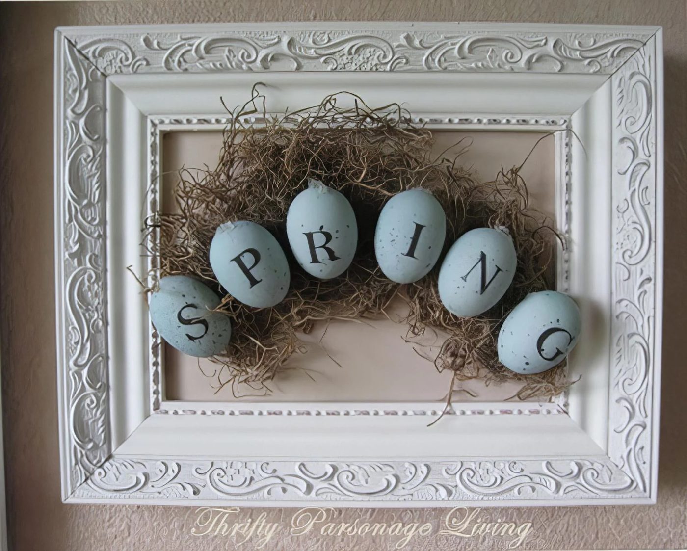 28 Framed Spring Eggs Wreath 143549