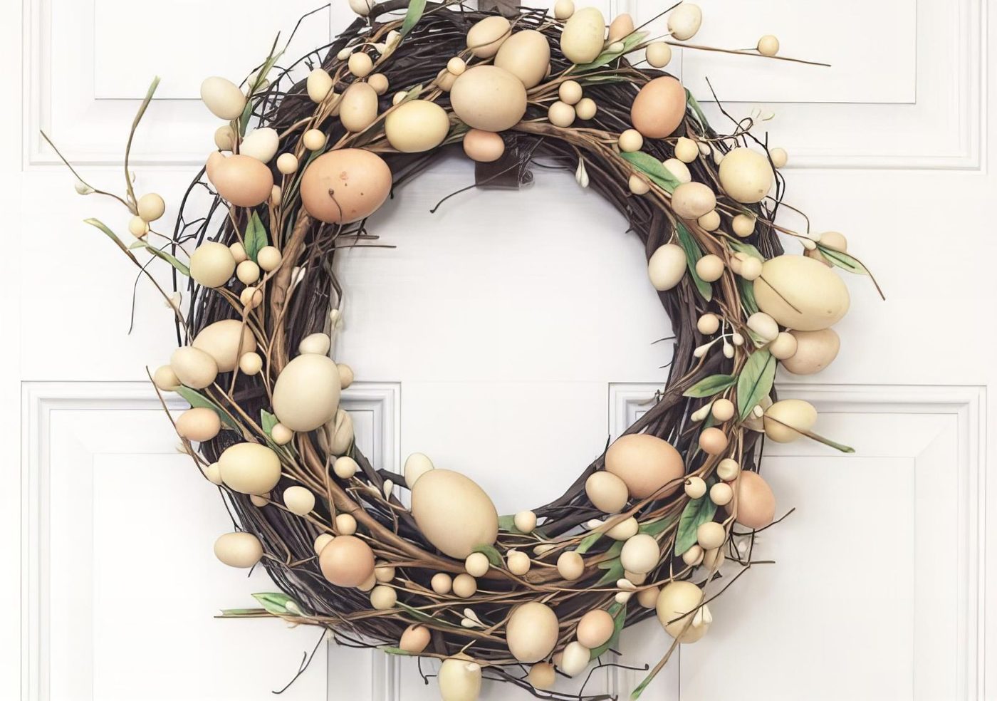 26 Neutral Egg Easter Spring Wreath option Easter Wreath 143500
