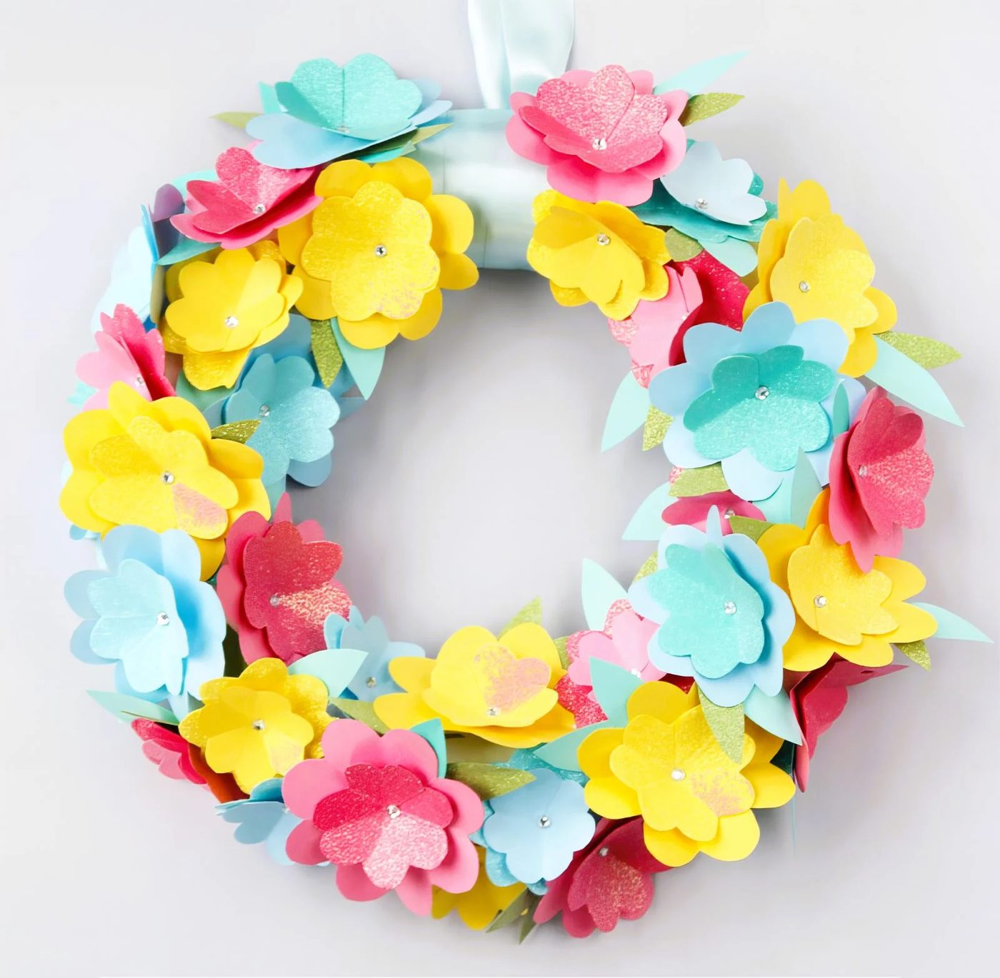 5 How To Make A Layered Paper Flower Wreath Handmade Outdoor Decor Spring 143519