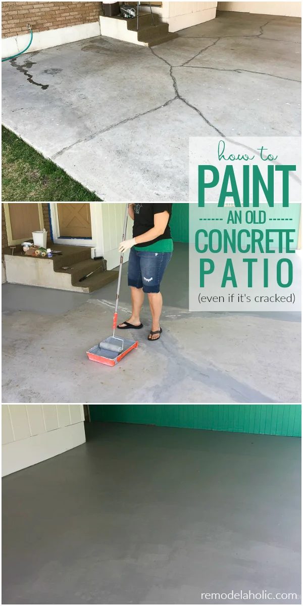How To Paint A Concrete Patio Even If It's Old And Cracked #Bekob