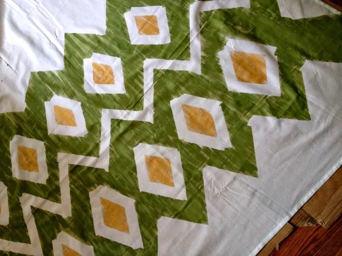 Houseologie - handmade painted ikat curtains - via Bekob