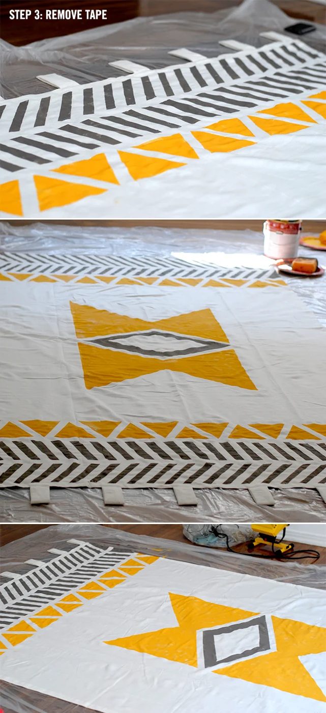Love Creative - geometric native inspired curtains - via Bekob