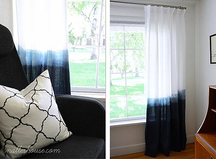Nalle's House on 4men1lady - dip dyed ombre curtains - via Bekob