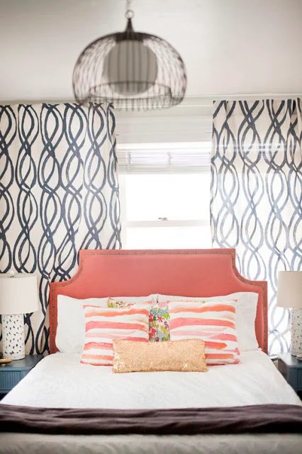 via Cup Half Full - inspiration hand painted organic curves curtains - via Bekob