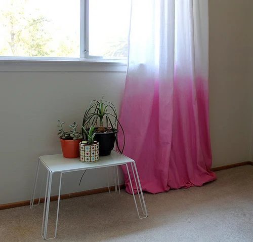 Vitamini Handmade - handmade dip dyed curtains - via Bekob
