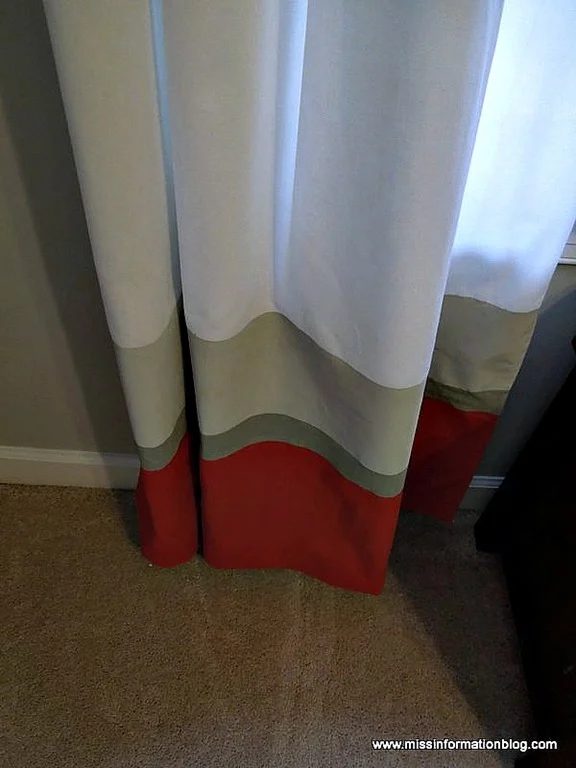 Miss Information - striped painted curtain handmade - via Bekob