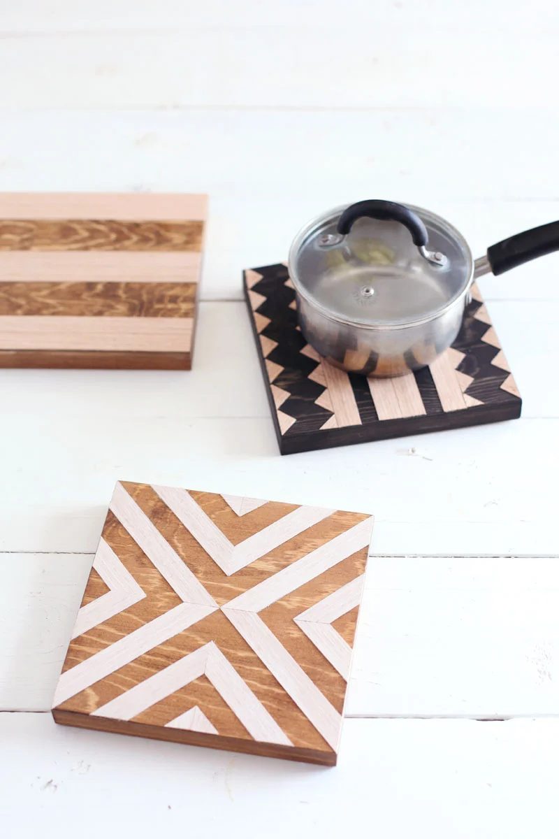 wood trivets handmade