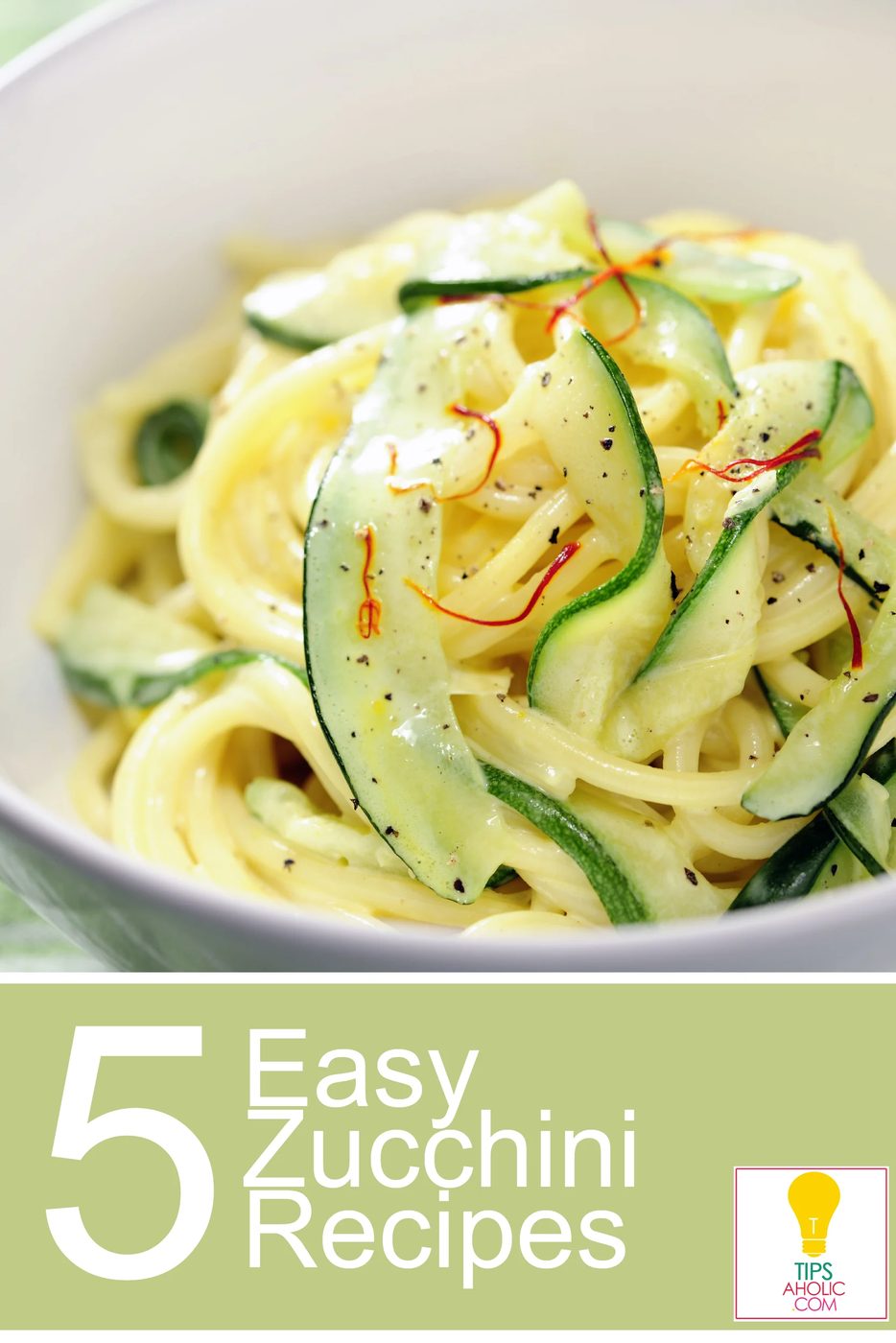 Saffron Spaghetti with zucchini