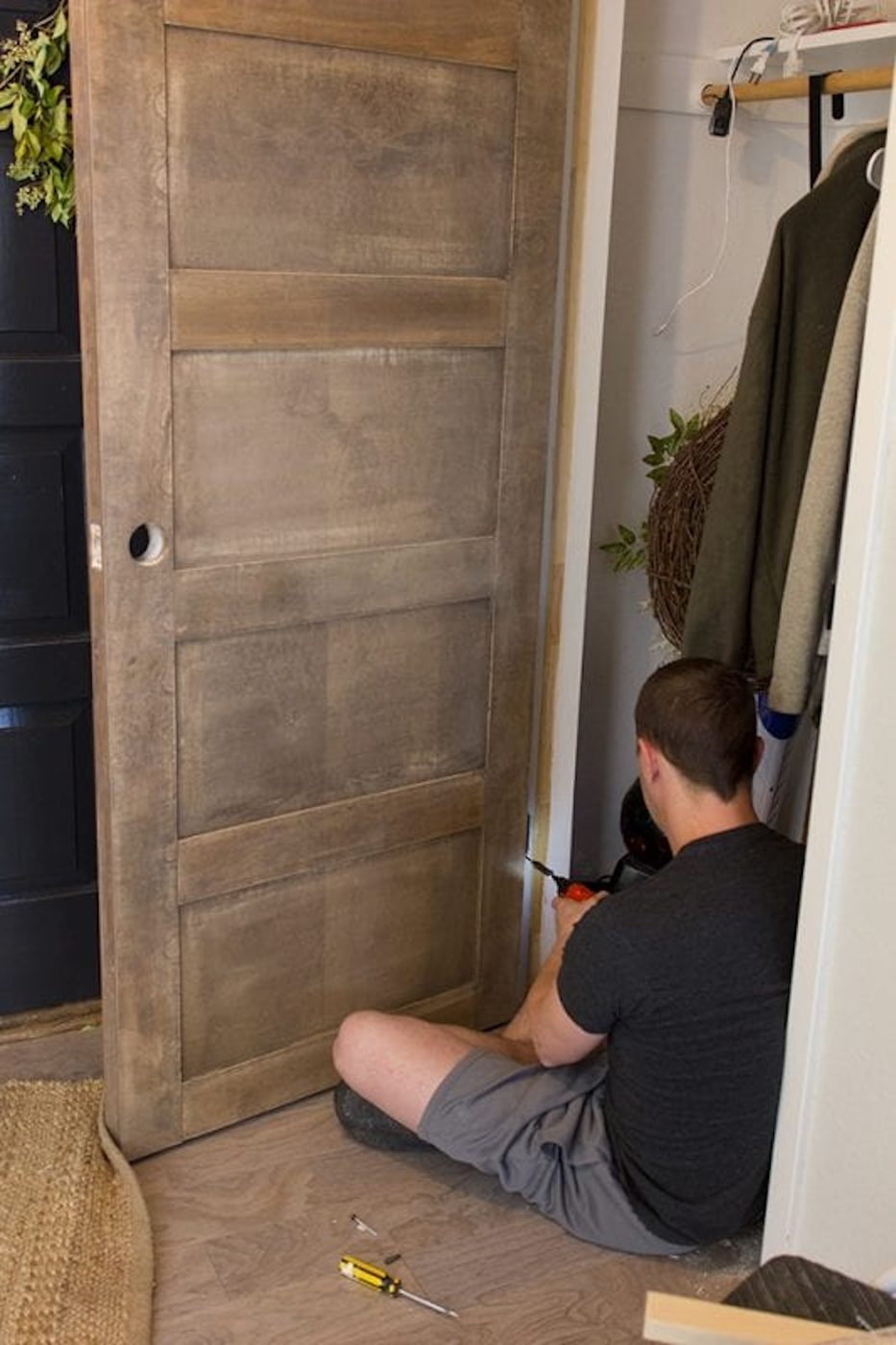 Give A Plain Door A Wood Panel Upgrade By Jenna Sue Design Co Featured On @Bekob 533x800