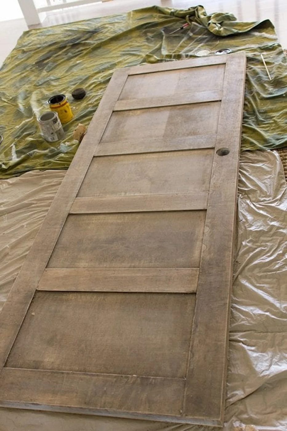 Custom Wood 5 Panel Door From Plain Hollow Core Door By Jenna Sue Design Co Featured On @Bekob 533x800