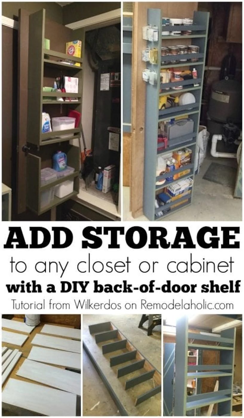 Add Closet Or Cabinet Storage By Building A Shelf On The Back Of The Door @Bekob 467x800