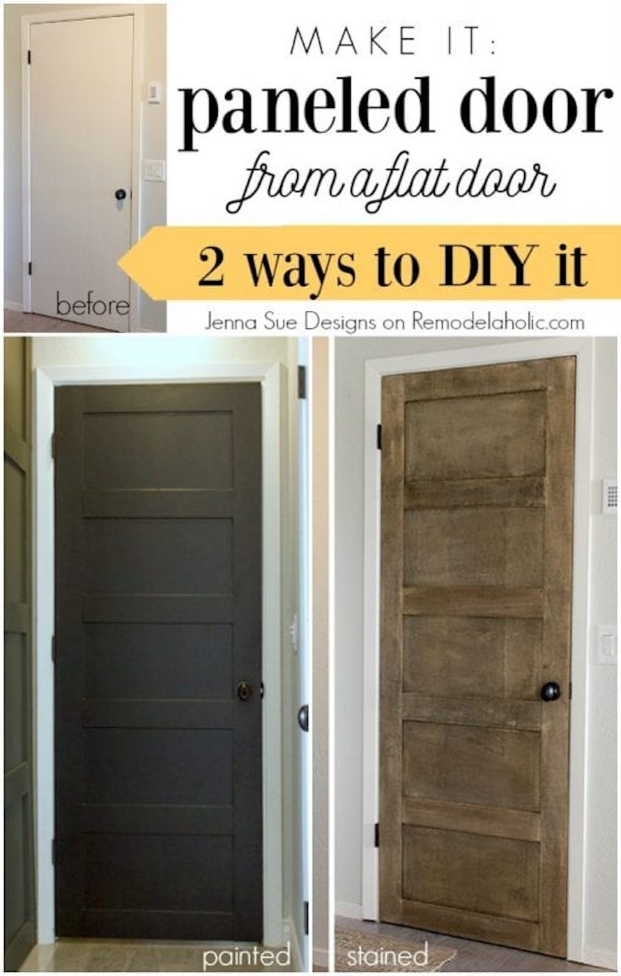 Make A 5 Panel Door From A Flat Door Jenna Sue Designs On @Bekob 509x800