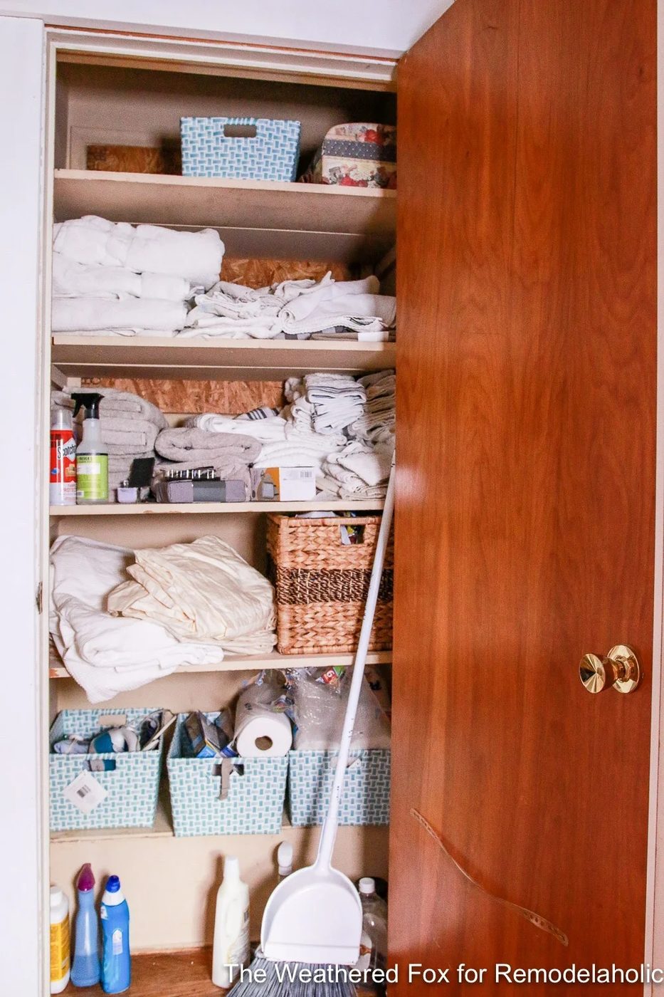 Linen Closet Makeover Before By The Weathered Fox Before