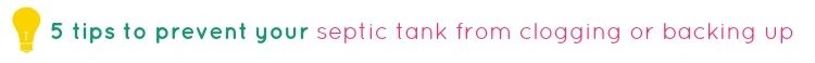 tips to prevent septic tank clogging
