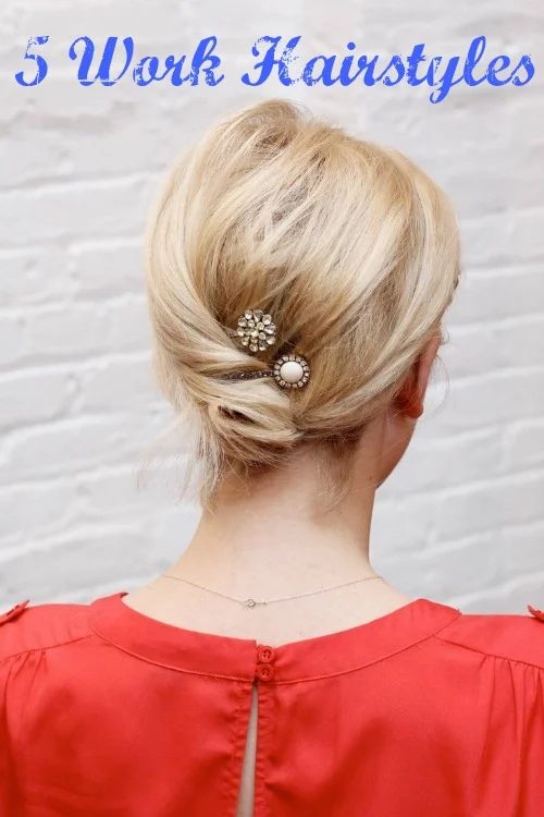 Need some new inspiration for work hairstyles? Here are five ways to do your hair for work with a professional flair. 5 Work Hairstyles via tipsaholic.com #work #hair #beauty #hair