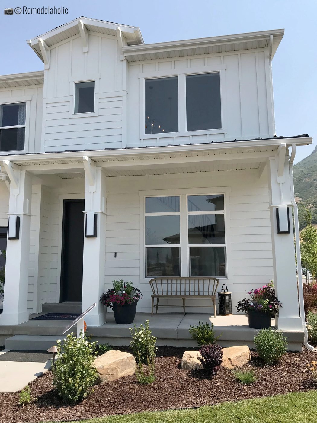 Porch decorated with plants, SLPH 2018 Home 5 Regal Homes, Photo by Bekob