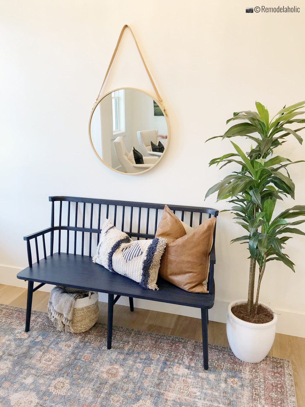 Potted Plant in an inviting entryway, UVPH 2018 Home 17 Millhaven Homes, Four Chairs Furniture & Design, Photo by Bekob
