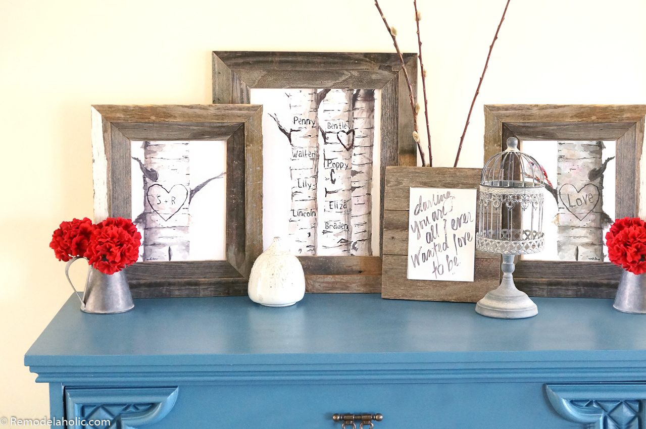 Handmade Wall Decor options: Custom Fillable Printable Art Watercolor Birch Tree Carving Set Bekob