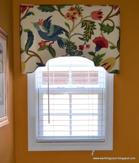 Worthing Court - handmade upholstered window cornice via @Remodelaholi