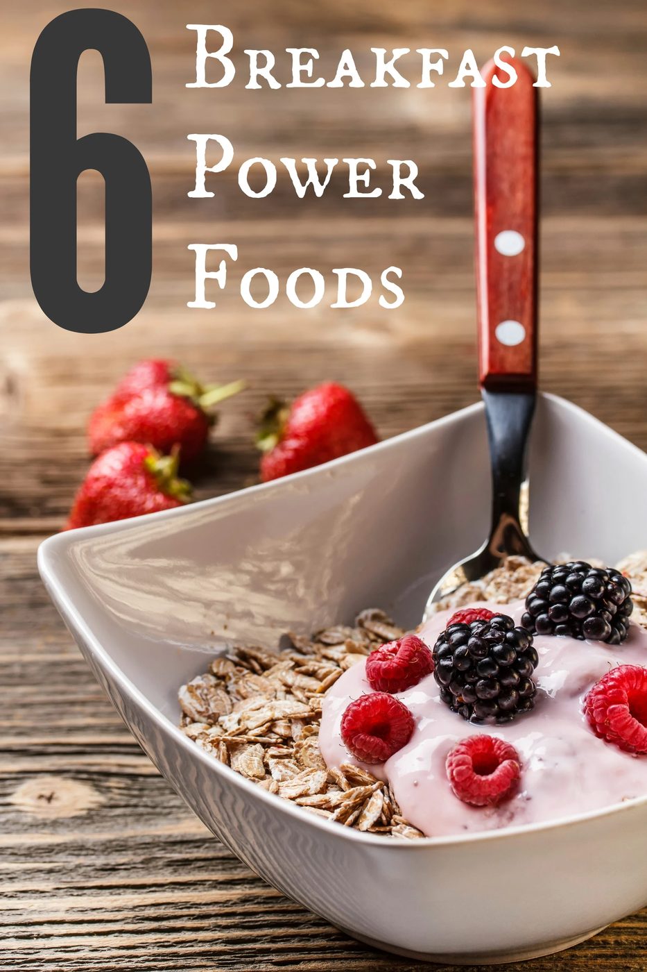 Amp up your energy and keep hunger at bay by starting your day with one (or more!) of these 6 breakfast power foods. 6 Breakfast Power Foods ~ Tispaholic.com #health #breakfast #po