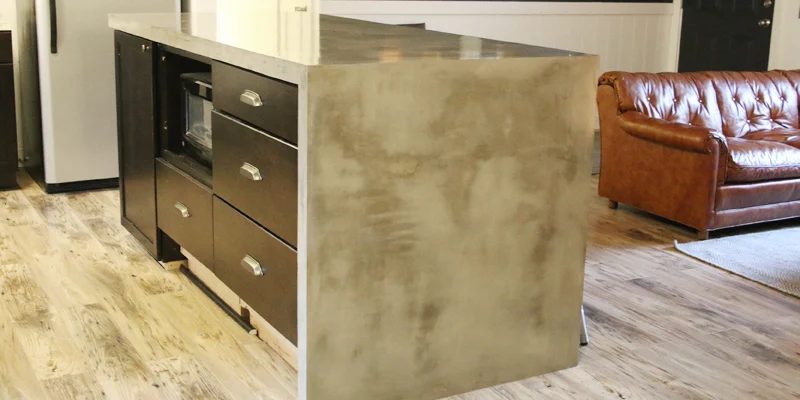 Handmade Concrete Kitchen Island Reveal + How-To