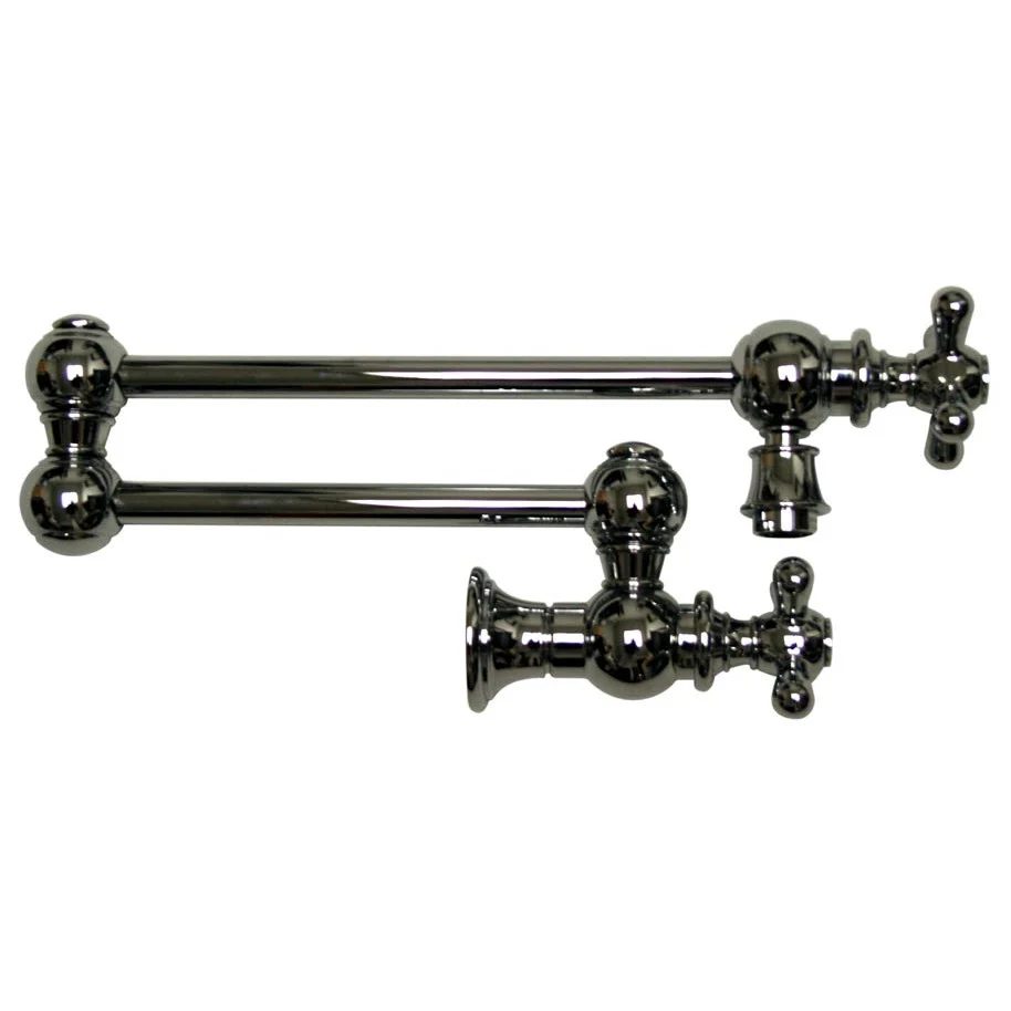VintageIIITwoHandlePatentedWallMountPotFillerFaucetwithCrossHandlesandaSwivelAerator
