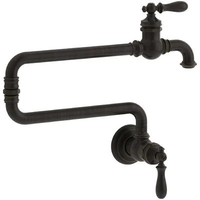 Artifacts R Single Hole Wall Mount Pot Filler Kitchen Sink Faucet With 22 ExtendedSspout K 99270 2BZ