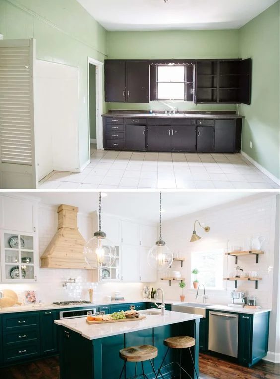 Love the look of the kitchens on Fixer Upper? Get the look in your own home with these 6 Design Elements of a Fixer Upper Kitchen featured on Bekob.com Fixer Upper Kitchen - Seaso