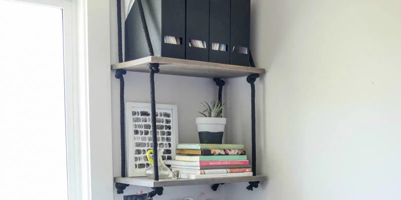 straightforward Handmade Rope Shelving