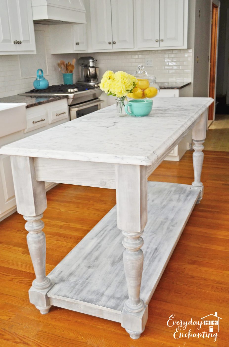 freestanding marble kitchen island, Everyday Enchanting on Bekob