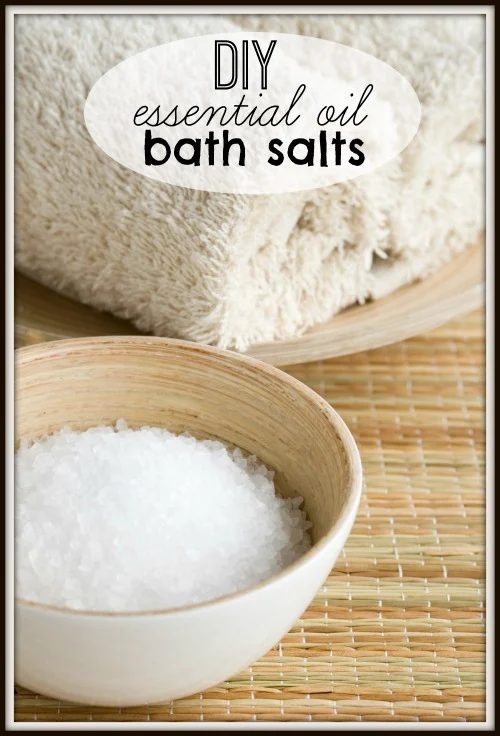 Essential Oil Handmade Bath Salts via tipsaholic.com