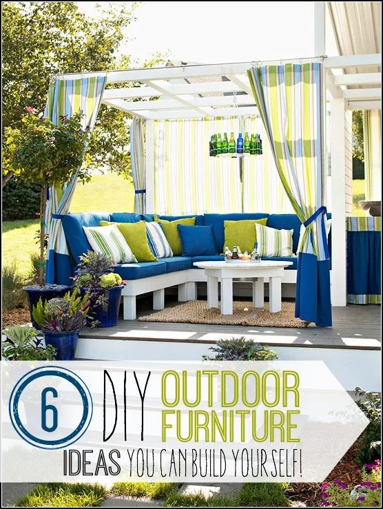 6Great Handmade Outdoor Furniture options - @tipsaholic. #Handmade #outdoorfurniture #patio #summer