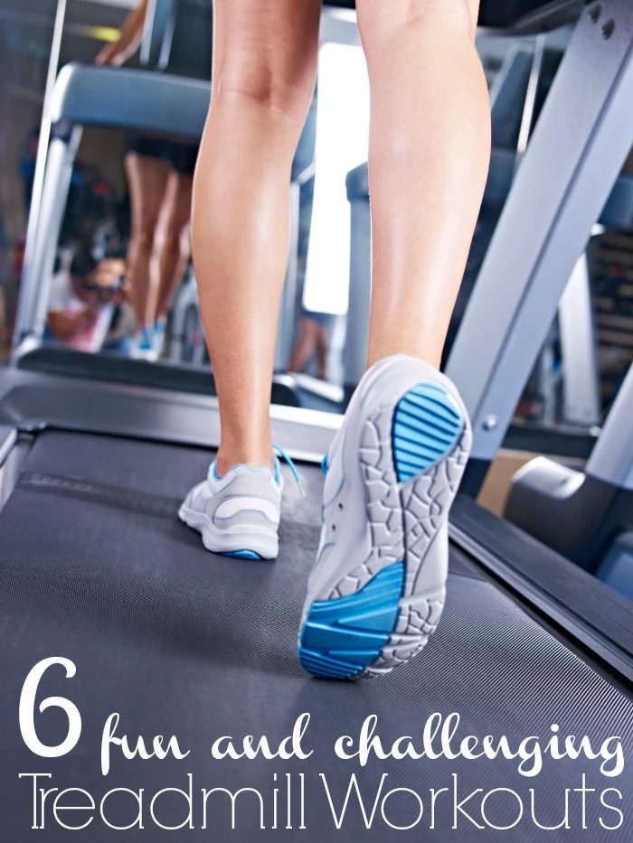 Running on the treadmill day after day can get very boring FAST. Make your time on the treadmill fun and challenging with these 6 treadmill workouts! 6 Fun & Challenging Treadmill 