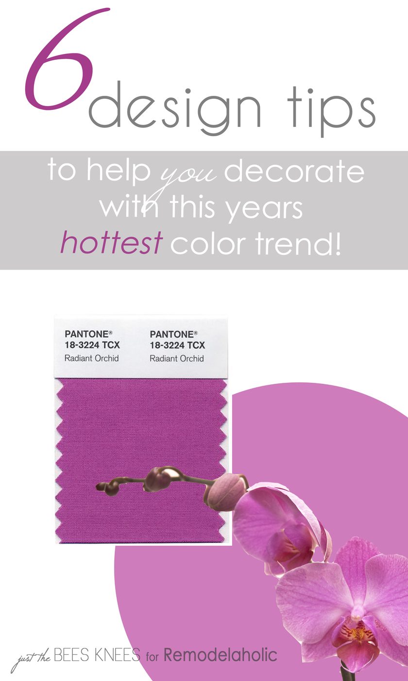 6 DesignTips for Decorating with Radiant Orchid from Bekob.com #trends #moodboard #pantone #radiantorchid