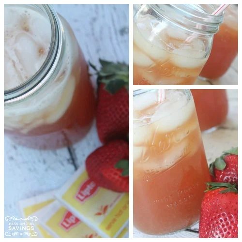 Brighten up your spring and summer days with a refreshing strawberry drink! Serve these 7 strawberry drinks at your next BBQ or pool party! 7 Delicious Strawberry Drinks via @tipsa