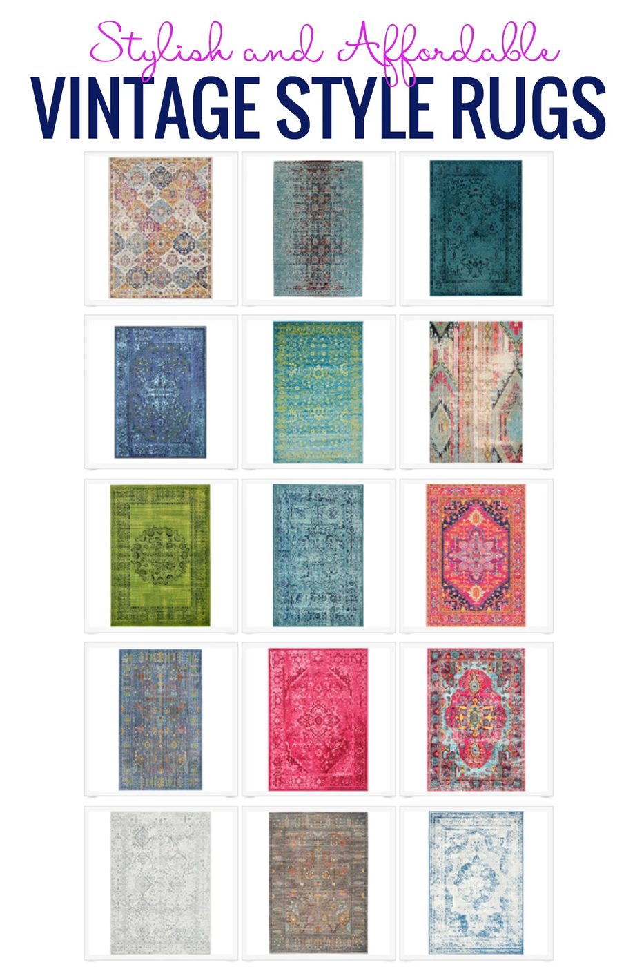 Stylish And Affordable Vintage Style Rugs