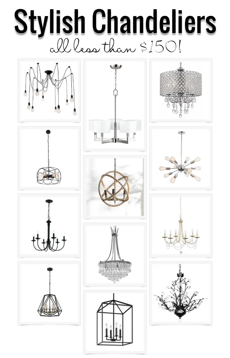 Stylish Chandeliers Under $150