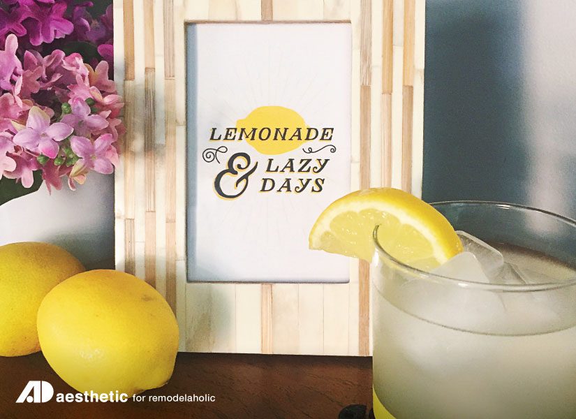 Free Summer Ready-to-print: Lemonade and Lazy Days