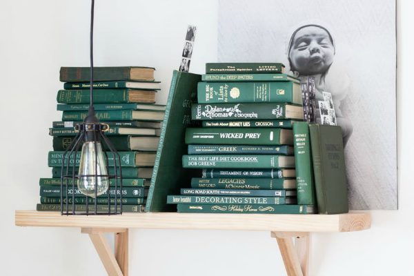Jade Green monochromatic Bookshelf Home Decor options