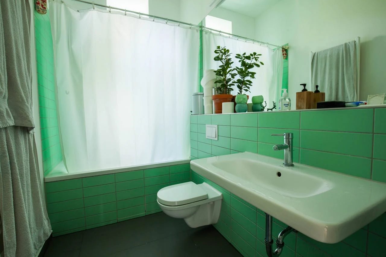 Bekob Color Files Jade Green Tile Bathroom